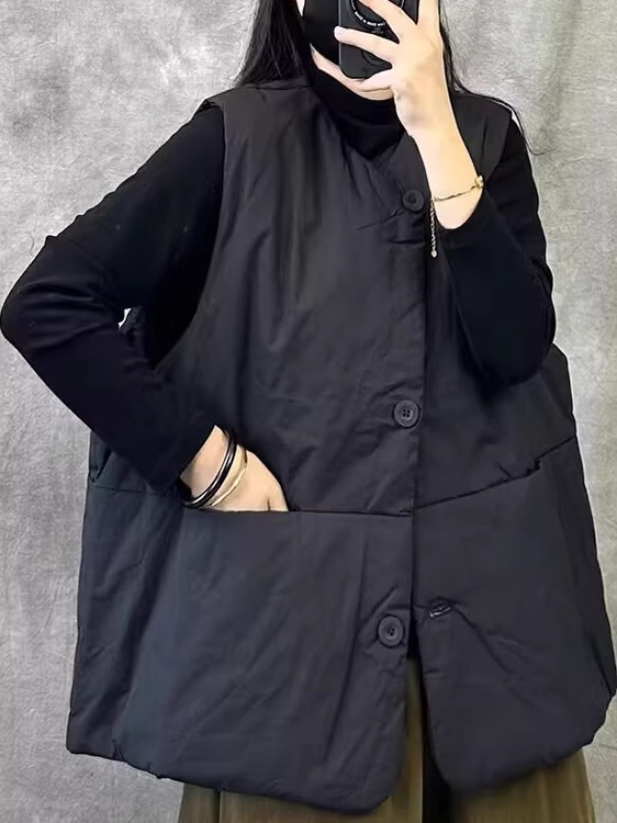 Winter Clothing Needs - Gilet court rétro sans manches pour