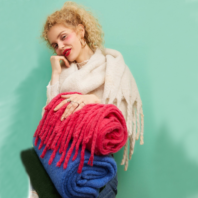 Cashmere Scarf Wrap - Écharpe d'hiver de marque de styliste