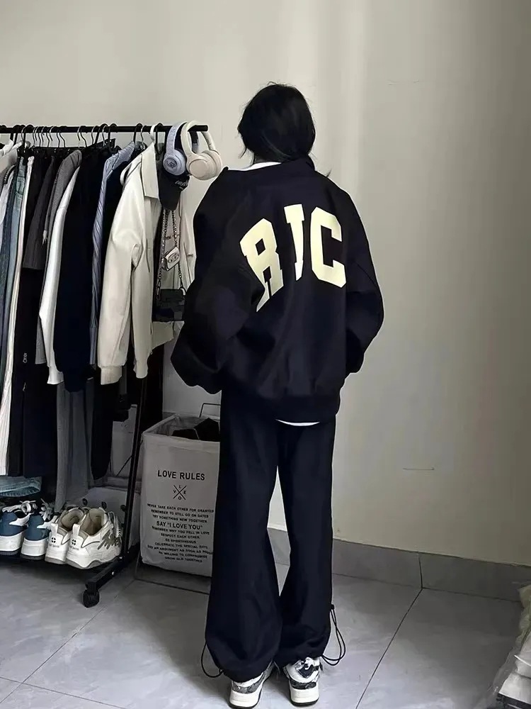 Winter Clothing Trends 2025 Women'S - Veste de Baseball pour femmes, noire,