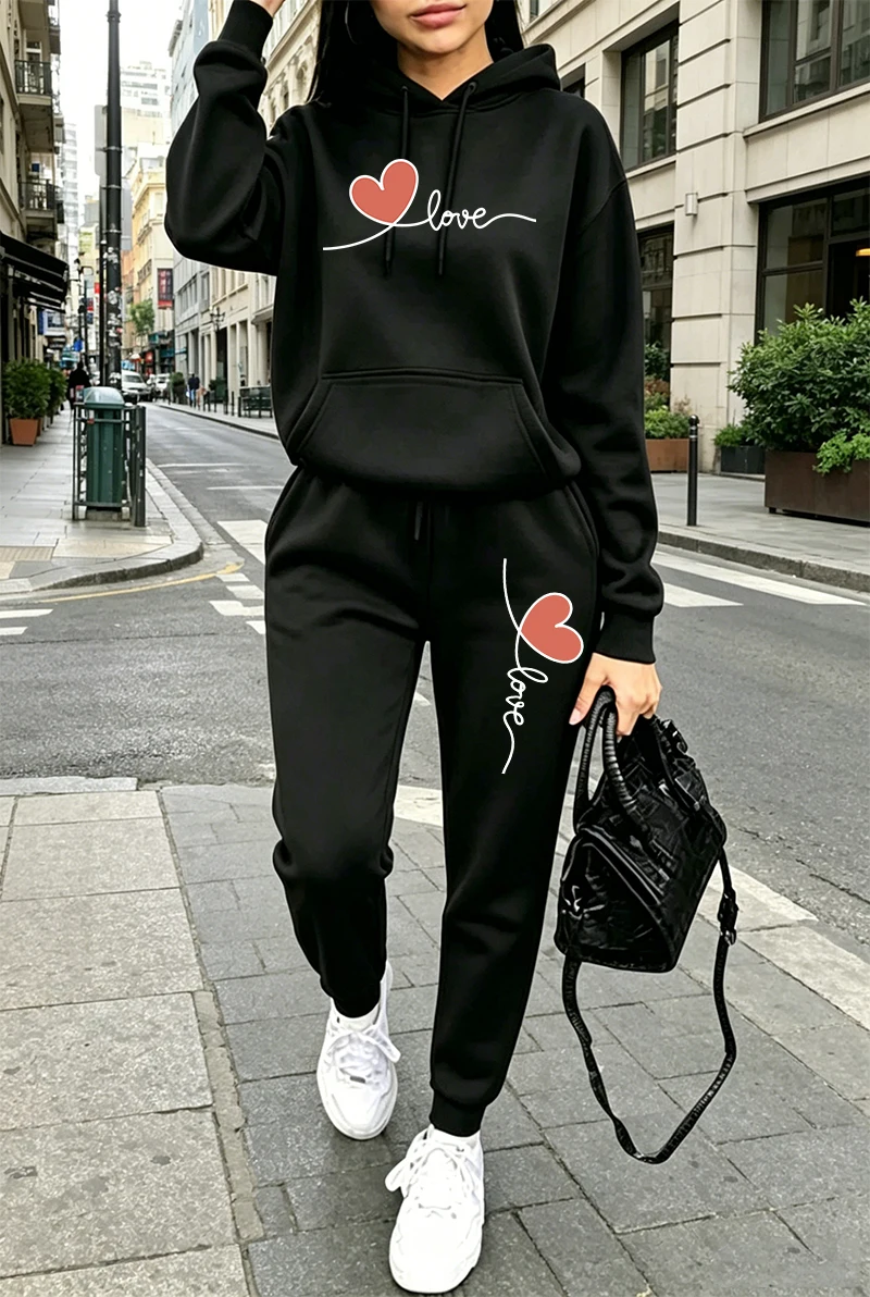 Winter Clothing - Ensemble de survêtement pour femmes, imprimé,