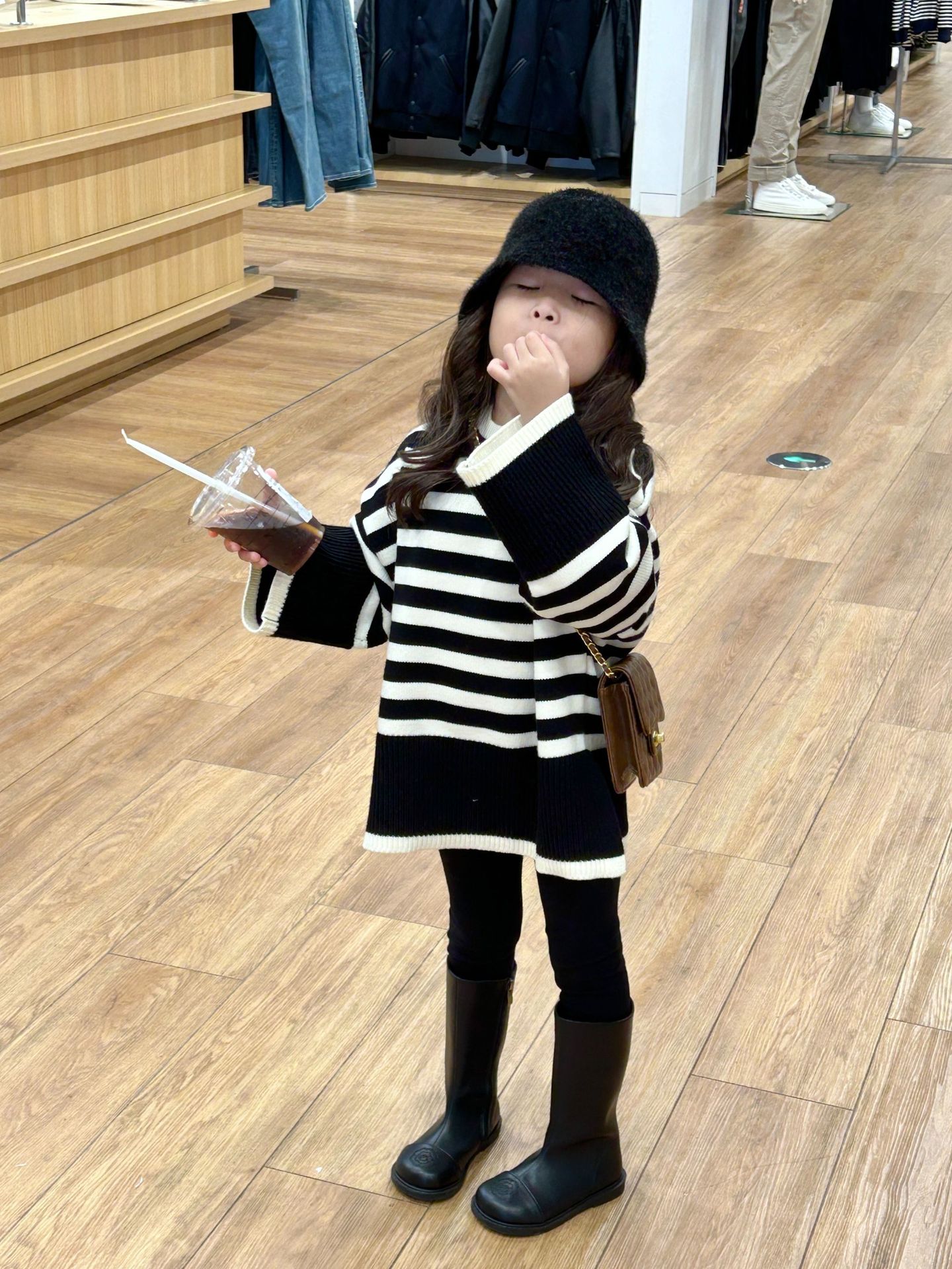 Pull Épais à Rayures et Col Ro - Winter Clothing For 1 Year Old Girl avis et prix