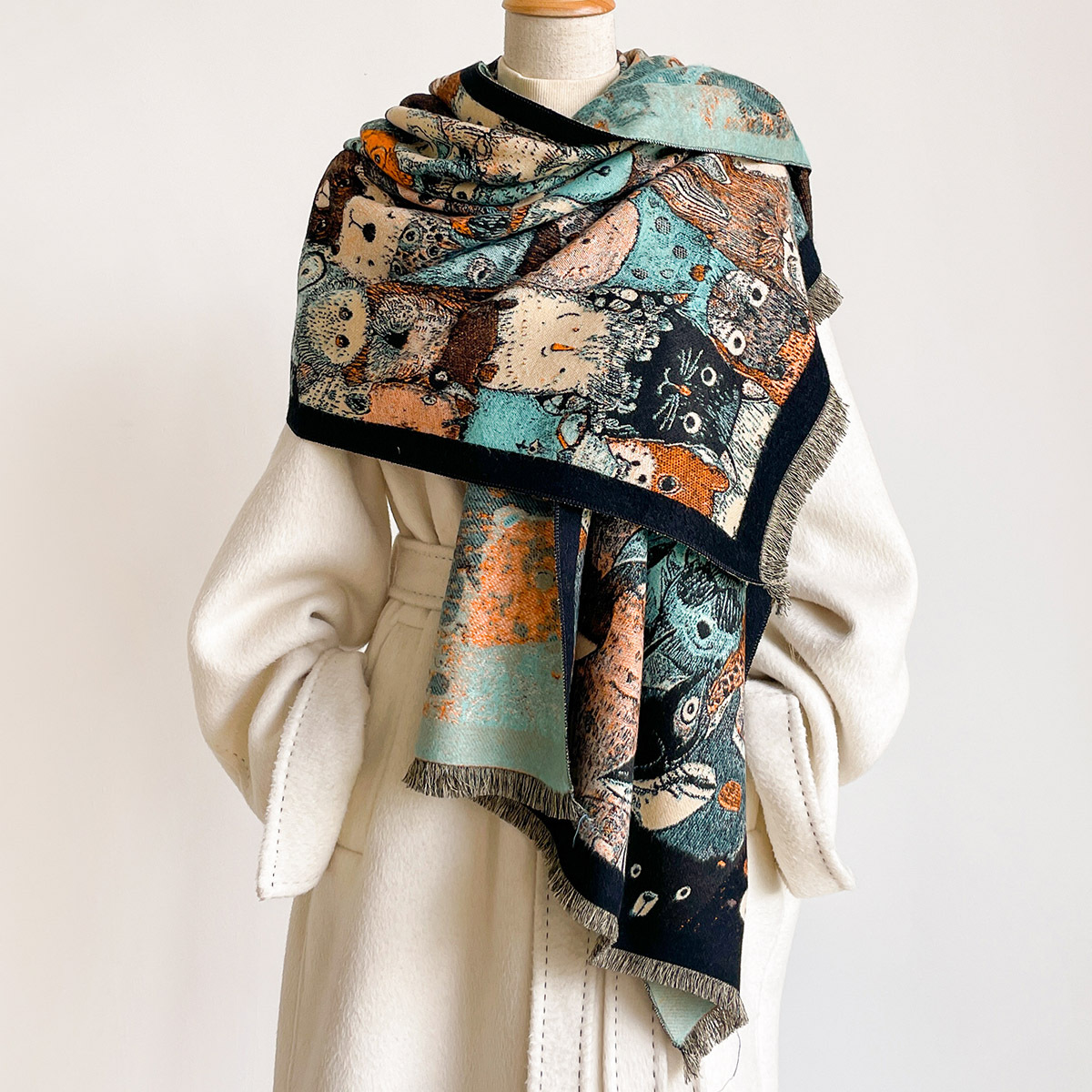 Écharpe en imitation cachemire - Cashmere Scarf Wrap avis et prix