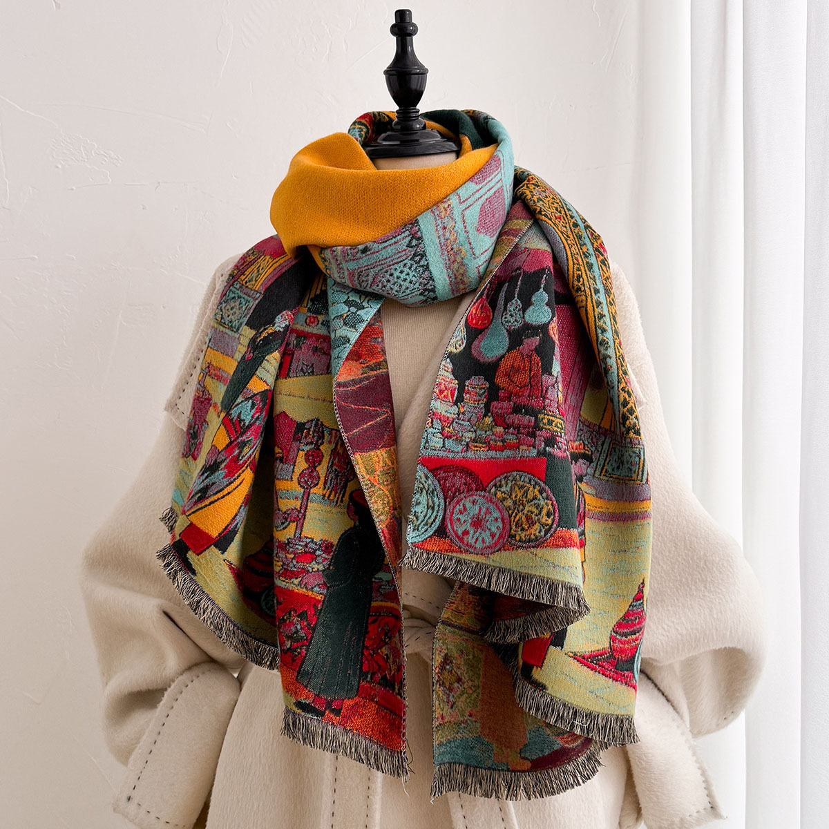 Écharpe en imitation cachemire - Cashmere Scarf Wrap avis et prix