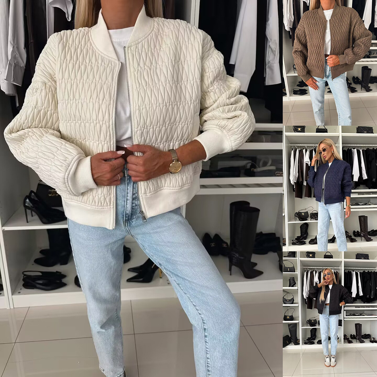 Nouvelle veste courte zippée b - Winter Clothing Amazon avis et prix